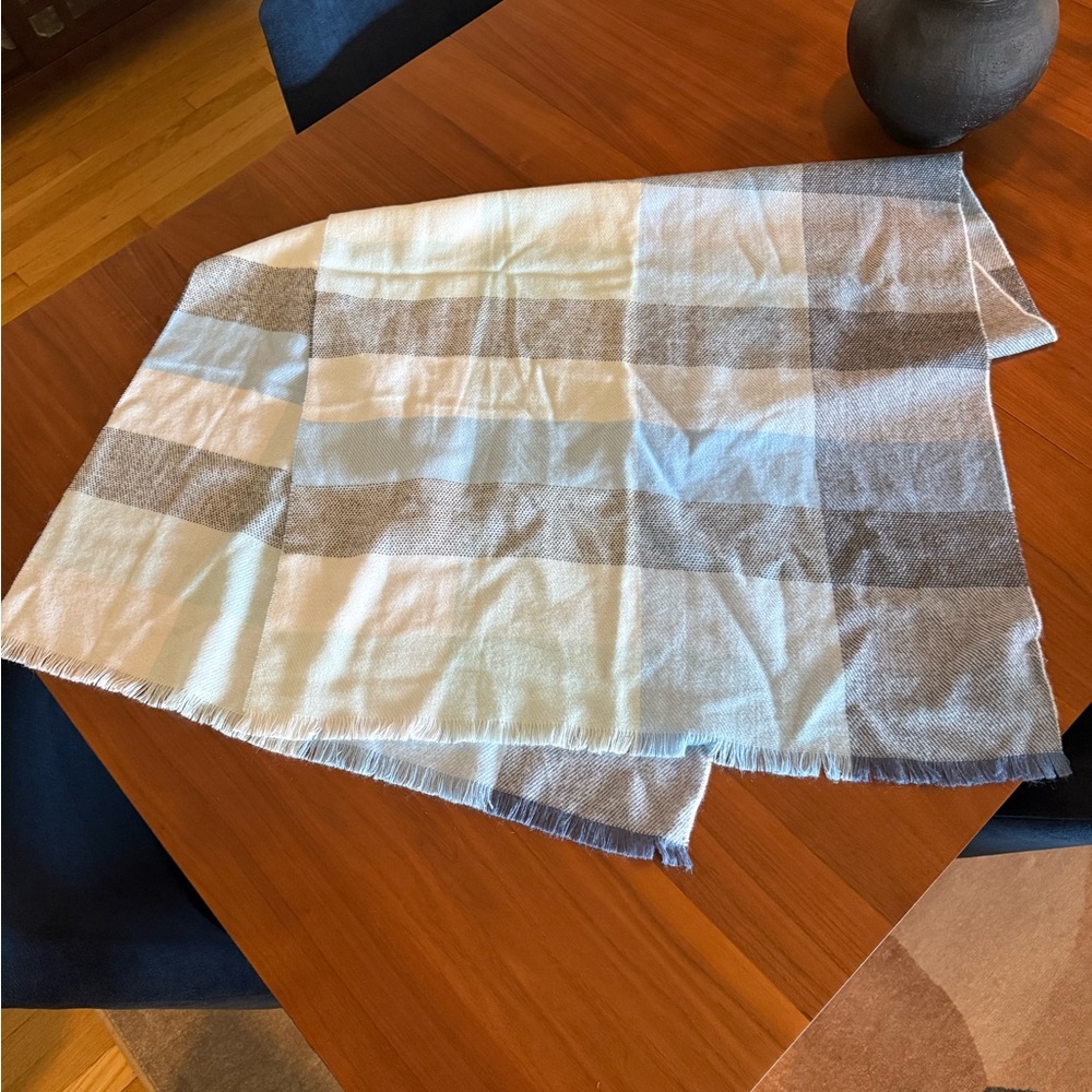 GAP Elegant Blue Plaid Scarf
